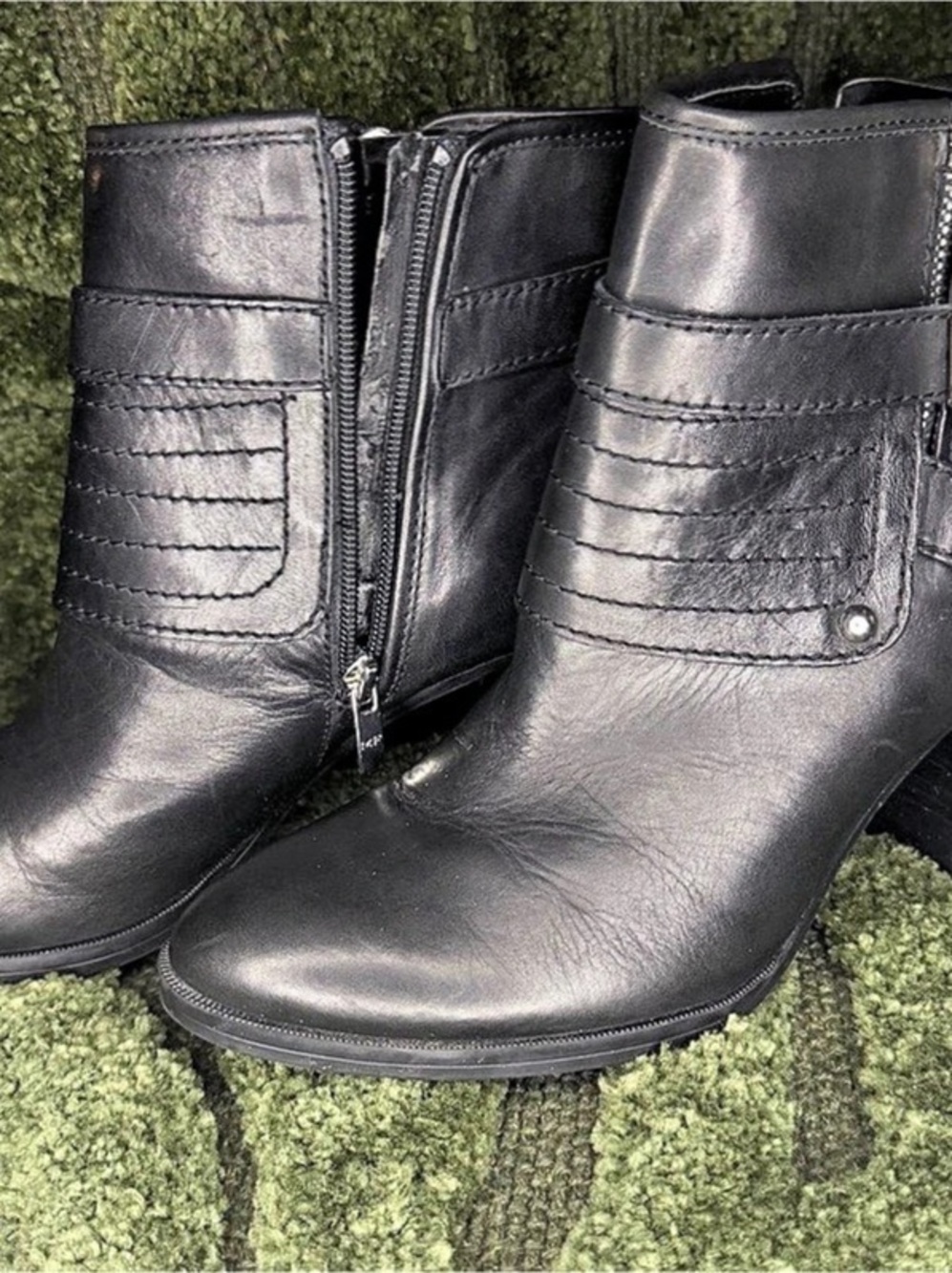 Marc Fisher Yale Bootie Black Buckle Ankle Boots